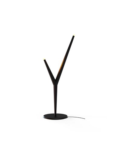 Luminária de mesa decorativa de LED com 2 lâmpadas, ARRECIFE preta, 4W 320lm 3000K