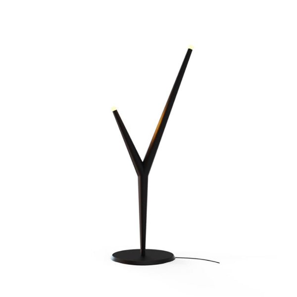 Luminária de mesa decorativa de LED com 2 lâmpadas, ARRECIFE preta, 4W 320lm 3000K