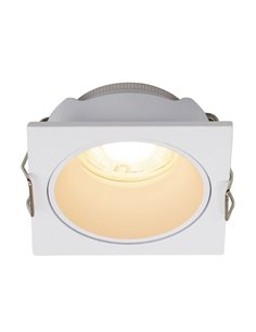 Bague encastrée carrée ANTILLA mini GU10 (non incluse), blanche, diamètre de découpe Ø50 mm