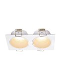 Aro empotrable cuadrado ANTILLA para 2 mini GU10 (no incl.) blanco, corte Ø100x50mm
