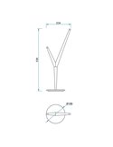 Lámpara de sobremesa LED decorativa 2 luces ARRECIFE blanca, 4W 320Lm 3000K