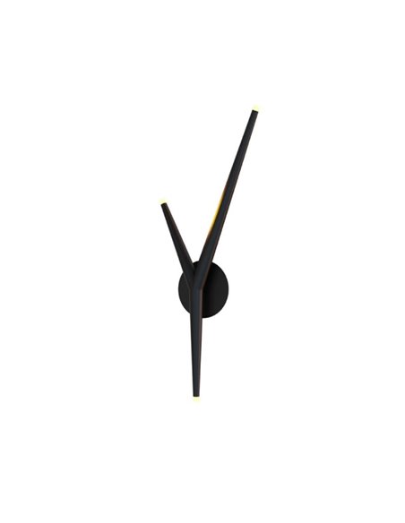 Aplique de pared LED con 3 luces ARRECIFE negro, 5,5W 450Lm, 3000K