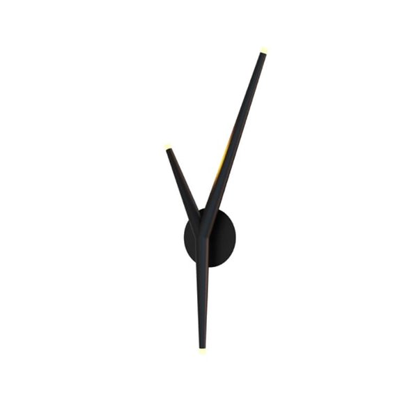 Aplique de pared LED con 3 luces ARRECIFE negro, 5,5W 450Lm, 3000K