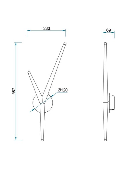 Aplique de pared LED con 3 luces ARRECIFE oro, 5,5W 450Lm, 3000K