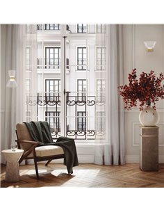 Aplique LED de pared NEW YORK doble, oro con tulipas transparentes 6W 960Lm, 3000K 2