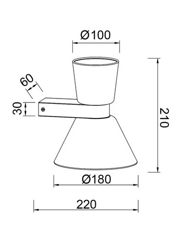 Aplique LED de pared NEW YORK doble, oro con tulipas transparentes 6W 960Lm, 3000K
