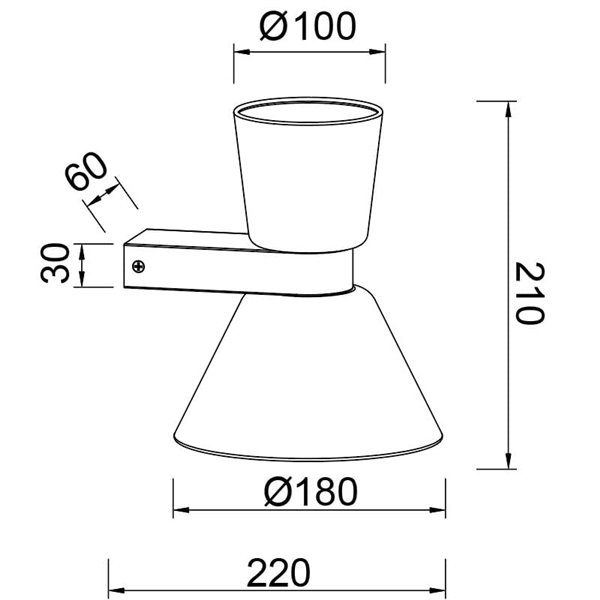 Luminária de parede dupla NEW YORK em LED, dourada com cúpulas transparentes, 6W, 960 lúmens, 3000K