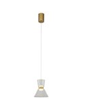 Lámpara colgante LED NEW YORK, 3000K 6W 960Lm, oro con tulipas transparentes