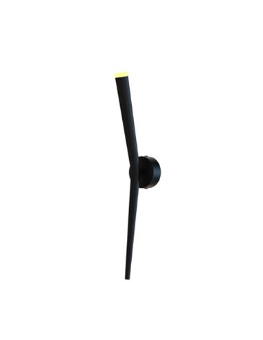 Aplique de pared LED luz arriba BOOMERANG, negro, 6W 710Lm, 3000K