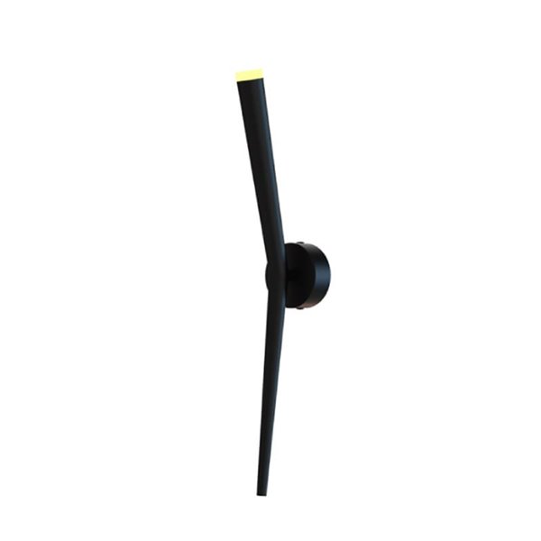 Aplique de pared LED luz arriba BOOMERANG, negro, 6W 710Lm, 3000K