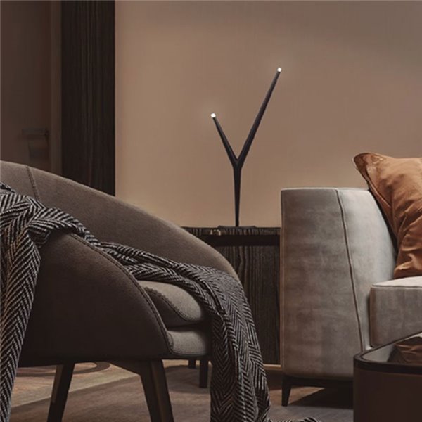 Luminária de mesa decorativa em LED, 2 lâmpadas, REEF, dourada, 4W 320lm 3000K