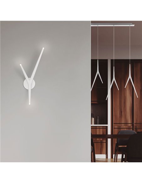 Aplique de pared LED con 3 luces ARRECIFE blanco, 5,5W 450Lm, 3000K