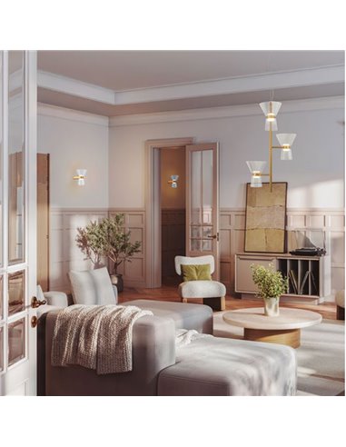 Plafonnier LED horizontal décoratif à 4 lampes NEW YORK, 3000K 24W 3700Lm