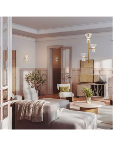 Plafonnier LED horizontal décoratif à 4 lampes NEW YORK, 3000K 24W 3700Lm