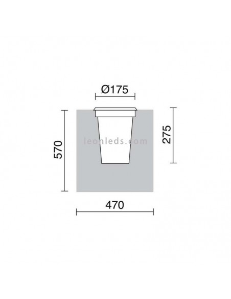 Foco LED Empotrable Walker 6.5w 3000K | Foco empotrable LED redondo Acero Inox | LeonLeds Iluminación