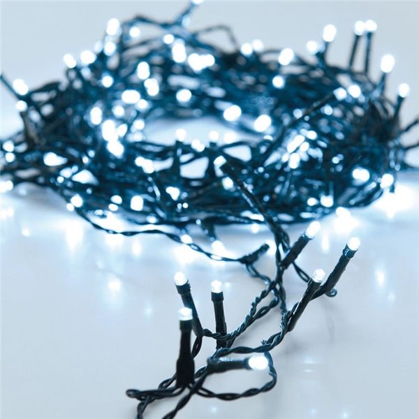 Guirnalda decorativa con función fija 180 LED Luz blanca fría Exterior -1650cm