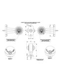 Cuerno LED de gálibo, LD 365, brazo largo, sin mano, 12/24V homologado R1 A