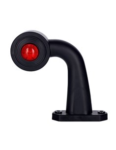 Cuerno LED de gálibo LD 367, brazo largo en L, 12/24V homologado R1 A derecho/izquierdo
