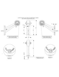 Cuerno LED de gálibo LD 357, brazo largo y recto, 12/24V homologado R1 A derecho/izquierdo 2