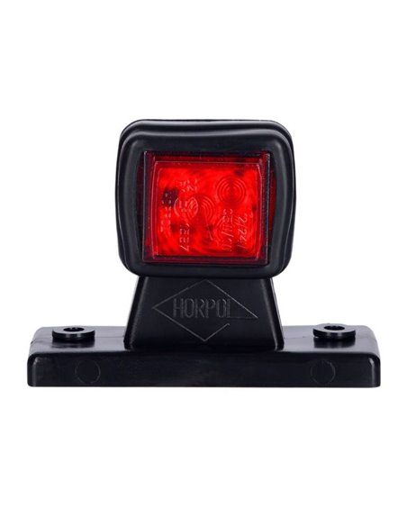 Buzina LED quadrada curta e reta LD 450, 12/24V, homologada R1 e A, IP68.