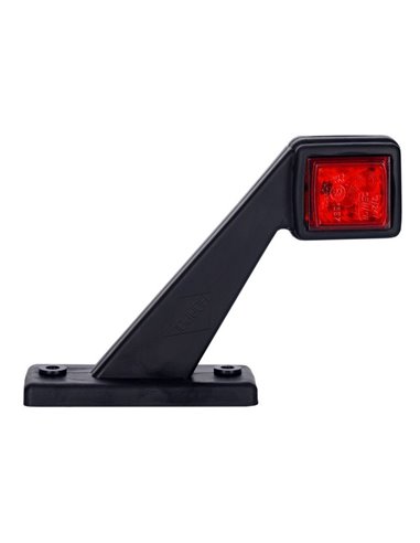 Klaxon LED carré LD 433, bras court, 12/24 V, homologué R1 et A, IP68