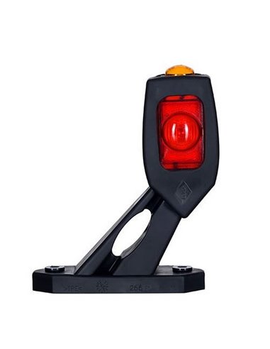 Klaxon LED LD 2115 à 3 fonctions, bras court coudé, homologué 12/24 V R1, SM1 et A IP68