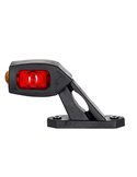 Cuerno LED horizontal LD 2109, 3 funciones, brazo corto inclinado, 12/24V homologado R1, SM1 y A IP68