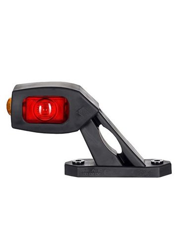 Cuerno LED horizontal LD 2109, 3 funciones, brazo corto inclinado, 12/24V homologado R1, SM1 y A IP68
