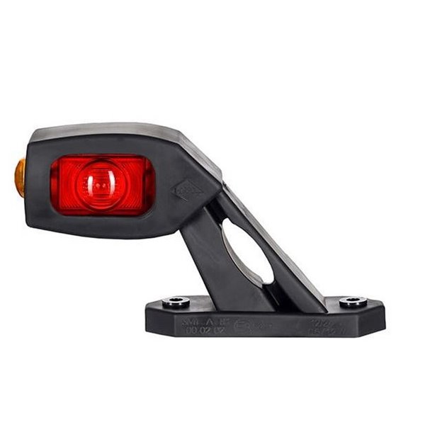 Sirene horizontal de LED LD 2109, 3 funções, braço curto inclinado, homologada para 12/24V R1, SM1 e A IP68