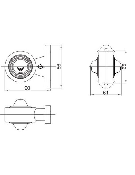 Cuerno LED LD 364 brazo corto, sin mano, 12/24V homologado R1 A