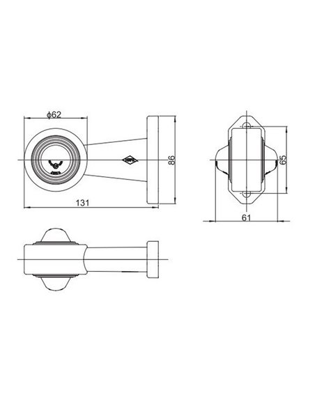 Avertisseur sonore à DEL, LD 365, bras long, mains libres, homologué R1 A, 12/24 V
