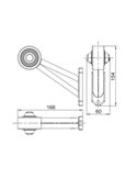 Cuerno LED de gálibo LD 357, brazo largo y recto, 12/24V homologado R1 A derecho/izquierdo