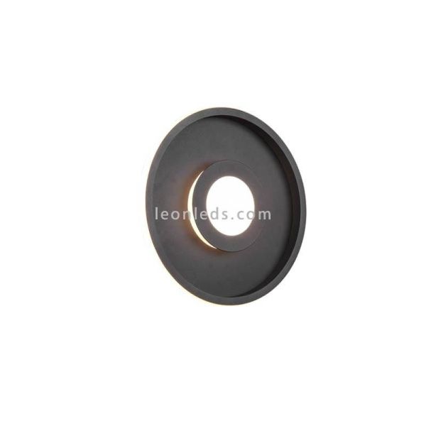 Plafonnier LED Ascari pour salle de bain, noir mat, 35 W, 4100 lm, 3000 K, IP44, variateur par interrupteur, Ø 40 cm