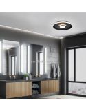 Ambiente con Plafón de techo LED Ascari para baño negro mate 35 W 4100 lm 3000 K IP44 regulable por interruptor Ø 40Cm