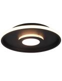 Plafón de techo LED Ascari para baño negro mate 35 W 4100 lm 3000 K IP44 regulable por interruptor Ø 40Cm