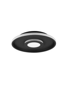 Plafonnier LED Ascari, noir mat, 28 W, 3 200 lm, 3 000 K, IP44, dimmable par interrupteur, Ø 30 cm 2