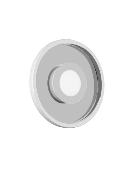 Plafón LED para baño moderno de diseño Ascari cromo 28 W 3200 lm 3000 K IP44 regulable