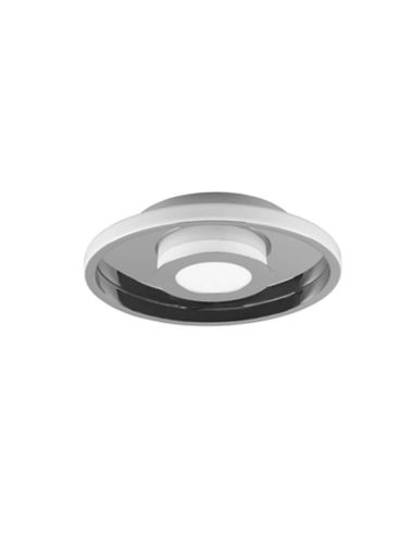 Plafón LED para baño moderno de diseño Ascari cromo 28 W 3200 lm 3000 K IP44 regulable