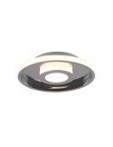 Luminária de teto LED para banheiro Ascari com design moderno, cromada, 28W, 3200lm, 3000K, IP44, dimerizável.