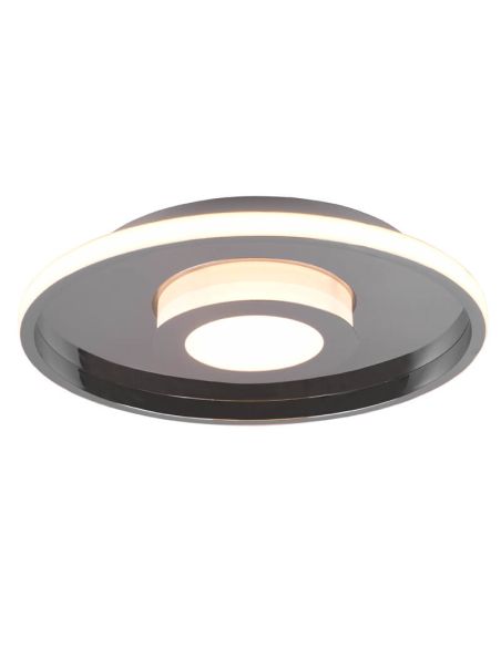 Plafonnier LED Ascari au design moderne pour salle de bain, chromé, 35 W, lumière chaude 3000 K, IP44, intensité variable