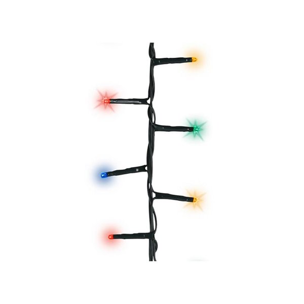 Guirnalda de exterior 1000 LEDS parpadeante, blanco cálido y multicolor 25,5m