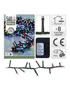 Guirnalda LED multicolor 560 LED para exterior, tipo espino, 14m 2