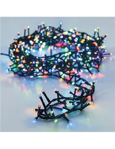 Guirnalda LED multicolor 560 LED para exterior, tipo espino, 14m