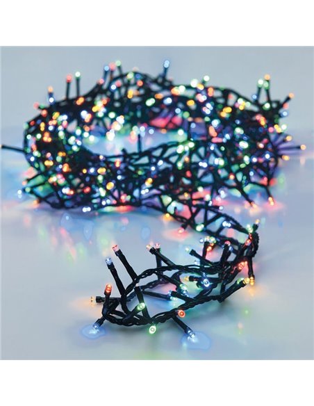 Guirnalda LED multicolor 560 LED para exterior, tipo espino, 14m