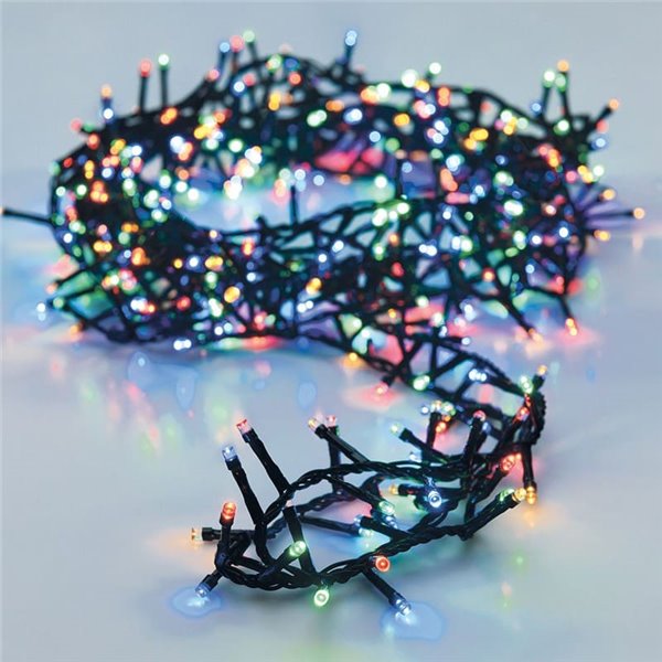Guirnalda LED multicolor 560 LED para exterior, tipo espino, 14m