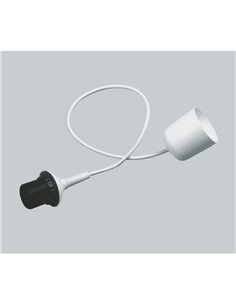 Luminária pendente PAPER branca com cabo e soquete E27, 73,5 cm