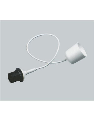 Montura colgante PAPER blanca con cable y casquillo E27 73,5cm