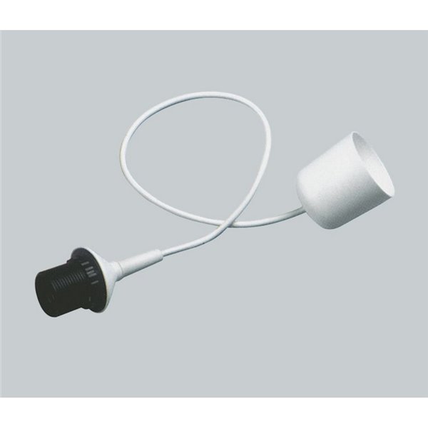 Montura colgante PAPER blanca con cable y casquillo E27 73,5cm