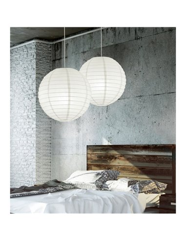 Abat-jour en papier pour plafonnier Ø40cm, ampoule en papier non incluse (1 x E27 max. 60W), IP20