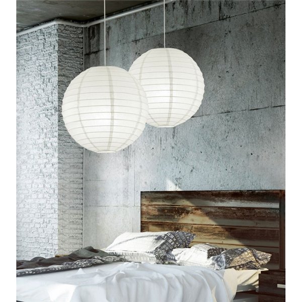 Abat-jour en papier pour plafonnier Ø40cm, ampoule en papier non incluse (1 x E27 max. 60W), IP20